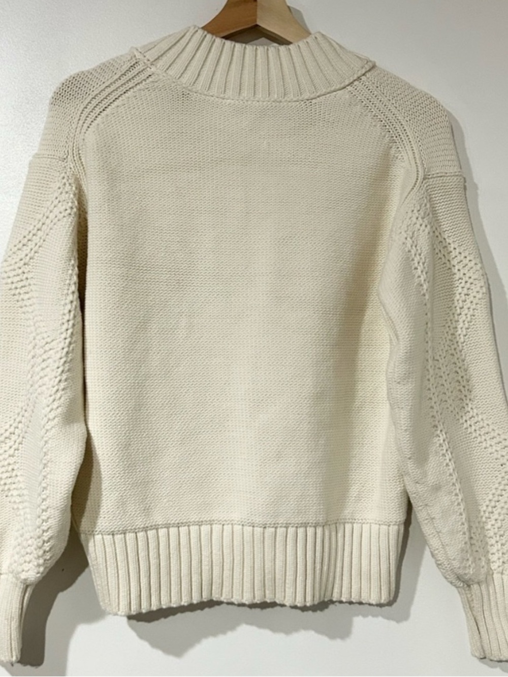 Everlane The Texture Cotton Cable Sweater Bone S - Picture 4 of 5